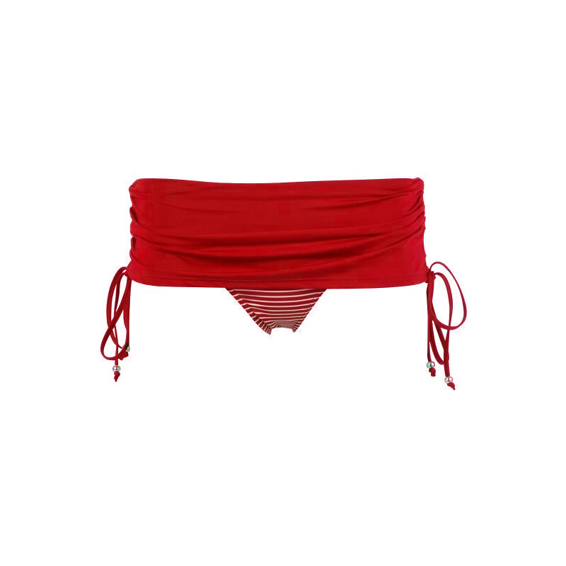 CHANGE Lingerie Spodní díl plavek CHANGE Summer Stripe Red - Tai with skirt extension