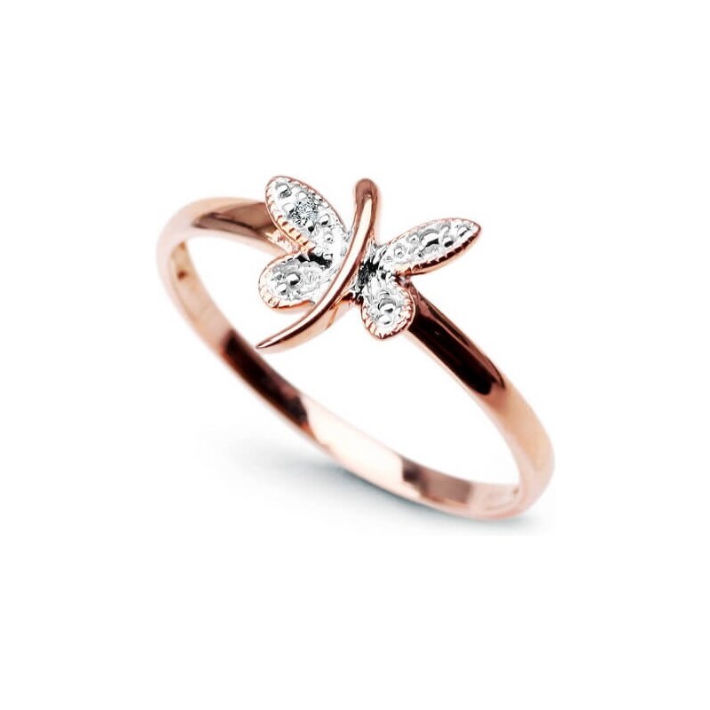 Staviori Zlatý prsten s diamantem růžové zlato Au 0,585 - PXD1891R