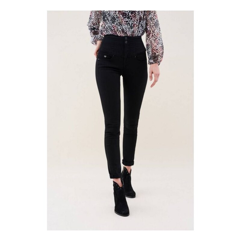 SALSA dámské černé tvarující džíny DIVA SLIM 115141 černá