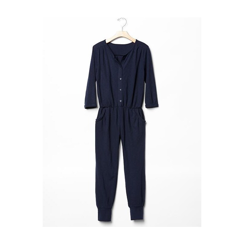 Gap Three Quarter Sleeve Romper - Navy