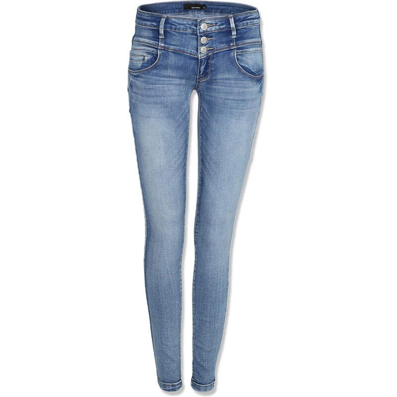 Tally Weijl Blue 3-Button Low Waist Skinny Jeans