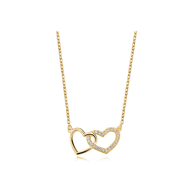 Olivie Stříbrný řetízek SPOJENÁ SRDCE GOLD 3603 46752880