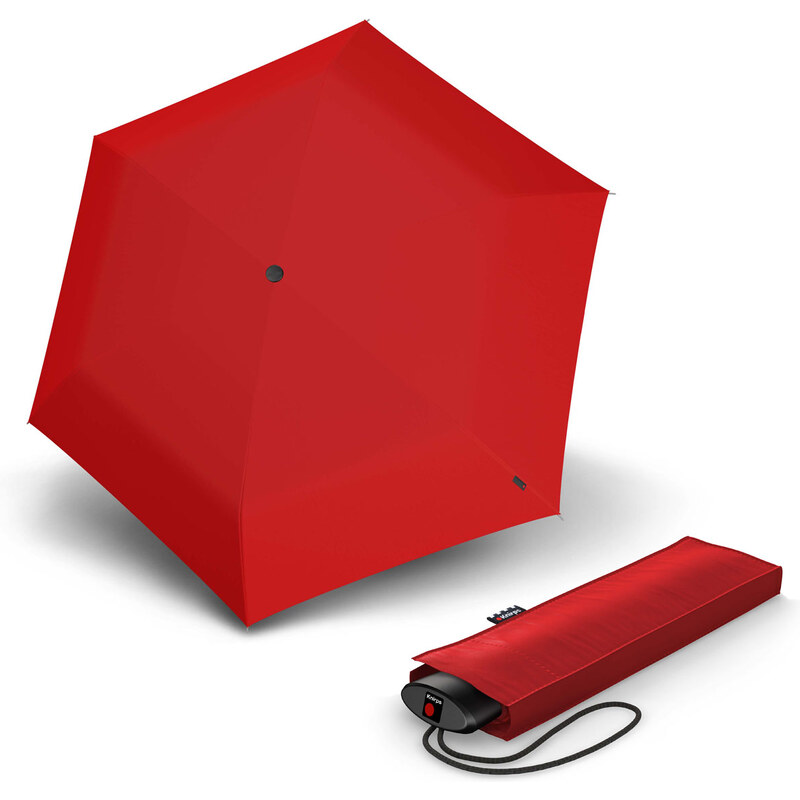 Knirps AS.050 Slim Small Manual - dámský skládací plochý deštník černá