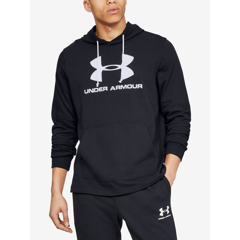 Under Armour MMikina Sportstyle Terry Logo Hoodie-Blk - Pánské