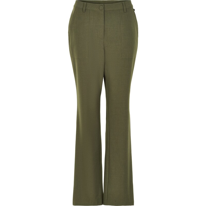 Dámské kalhoty NÜmph 7220602 NUAGGIE Dámské kalhoty 4047 M. OLIVE zelená