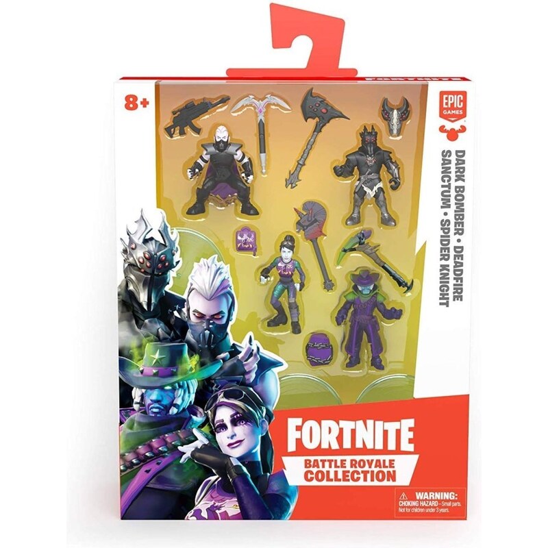 Jazwares Fortnite velký set: Dark Bomber, Deadfire, Sanctum, Spider Knight