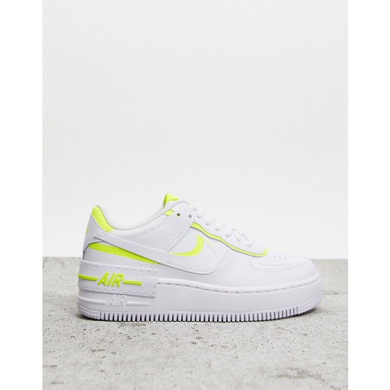 nike air force 1 shadow white and yellow trainers