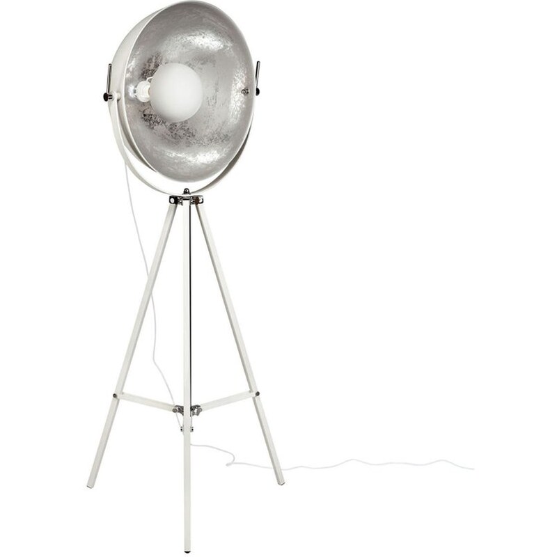 SATELLIGHT Stojací lampa - bílá/stříbrná