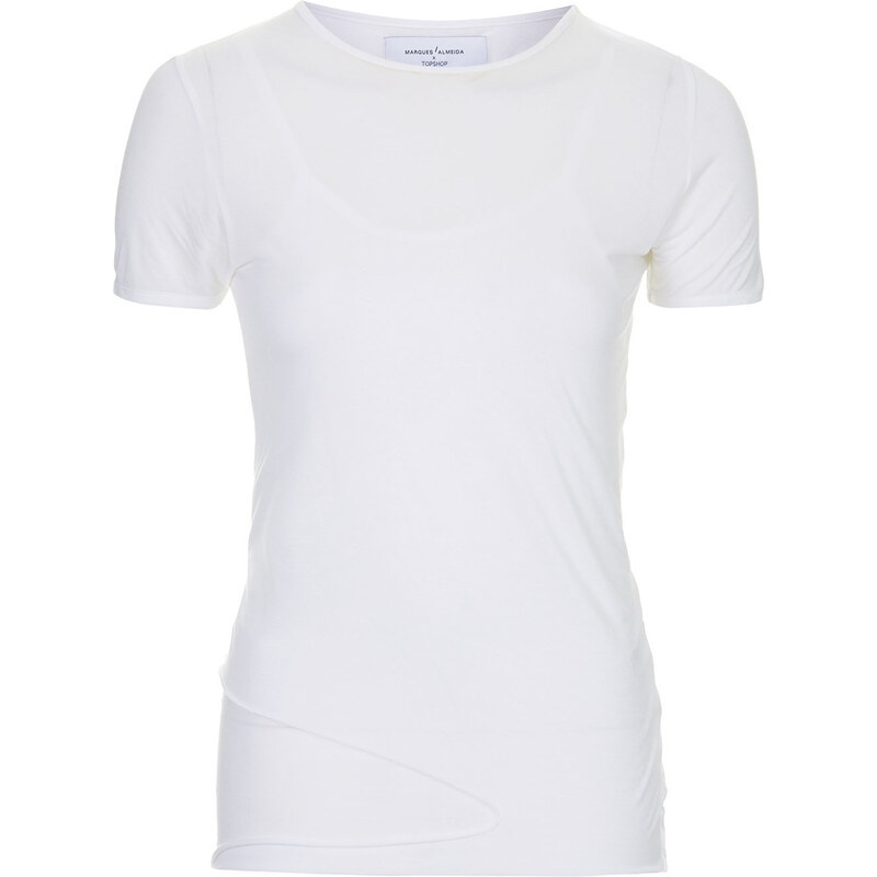 **Layered Jersey Tee by Marques'Almeida X Topshop