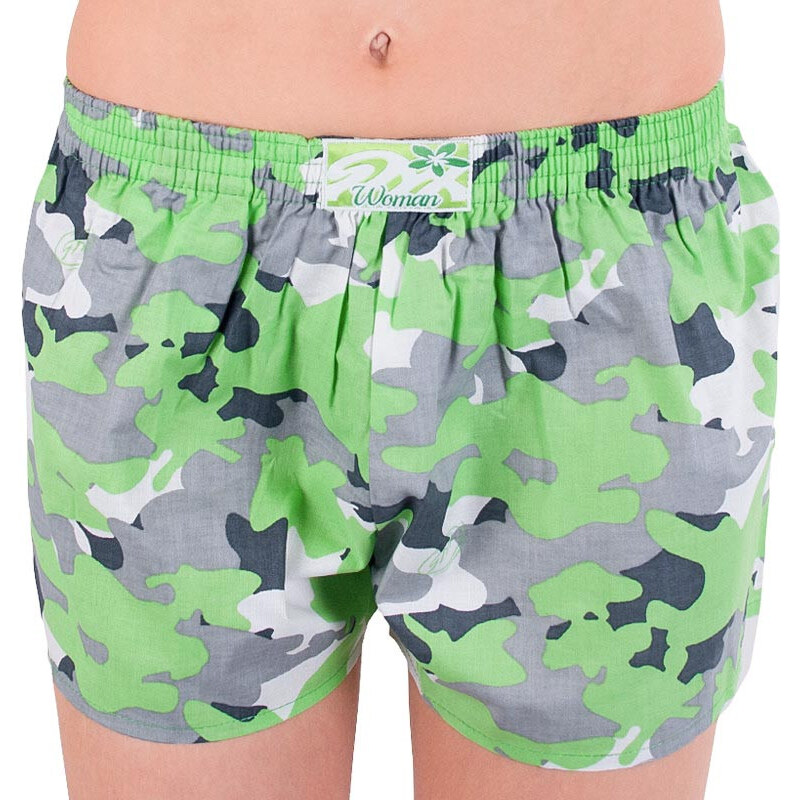 Dámské trenky Styx art klasická guma zelený maskáč (K559) 44020591