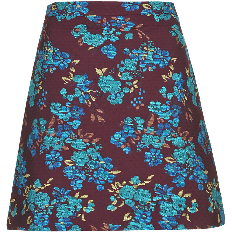 Topshop Floral Tapestry Skirt