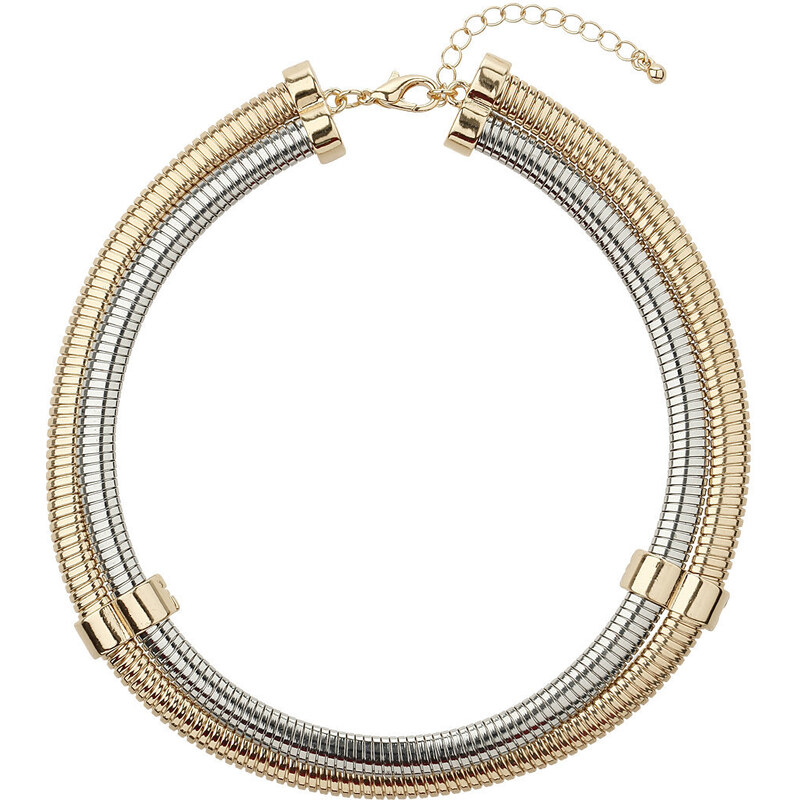 Topshop Gold and Silver Torque Necklace
