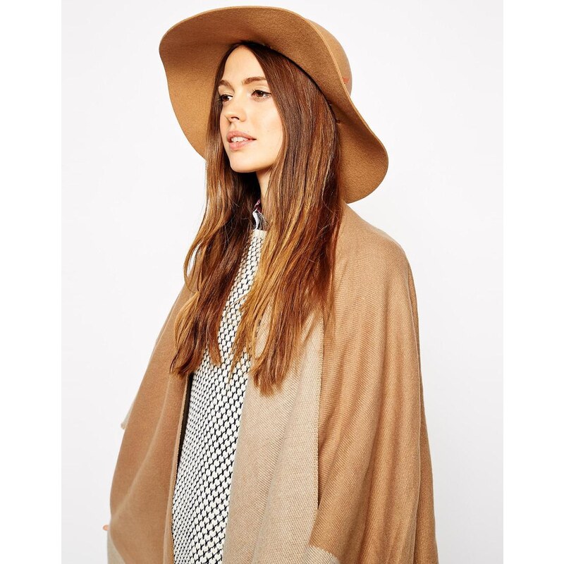 ASOS Felt Floppy Hat With Rope Band Detail - Brown