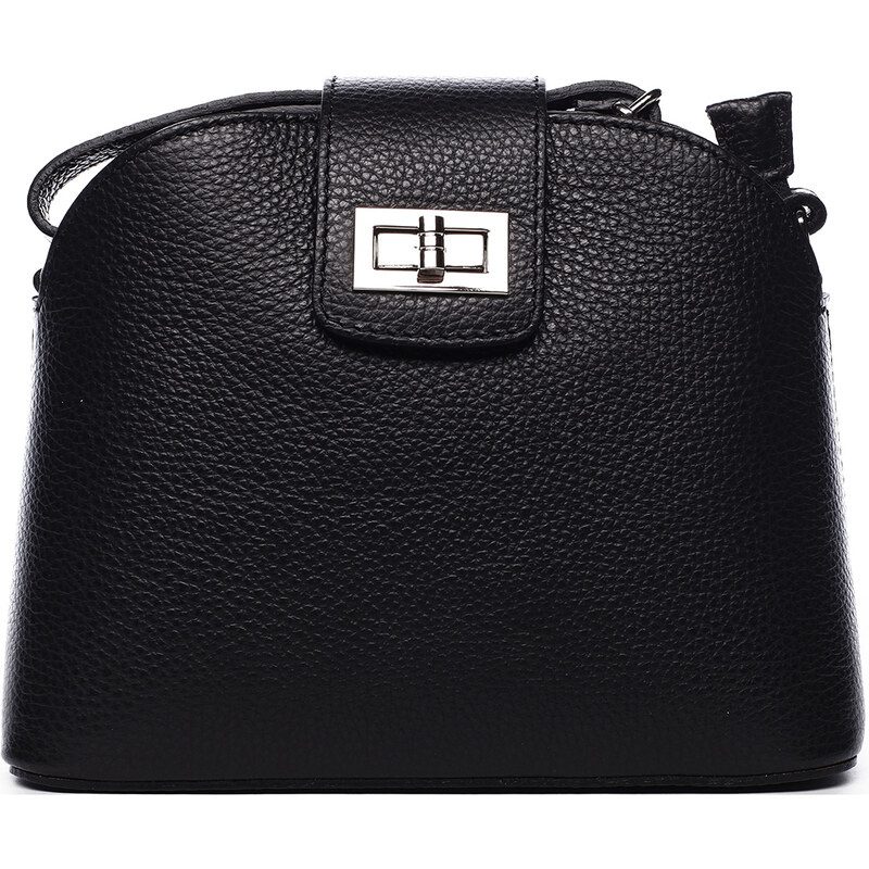 Dámská kožená crossbody kabelka černá - ItalY Brokylon černá 63575146