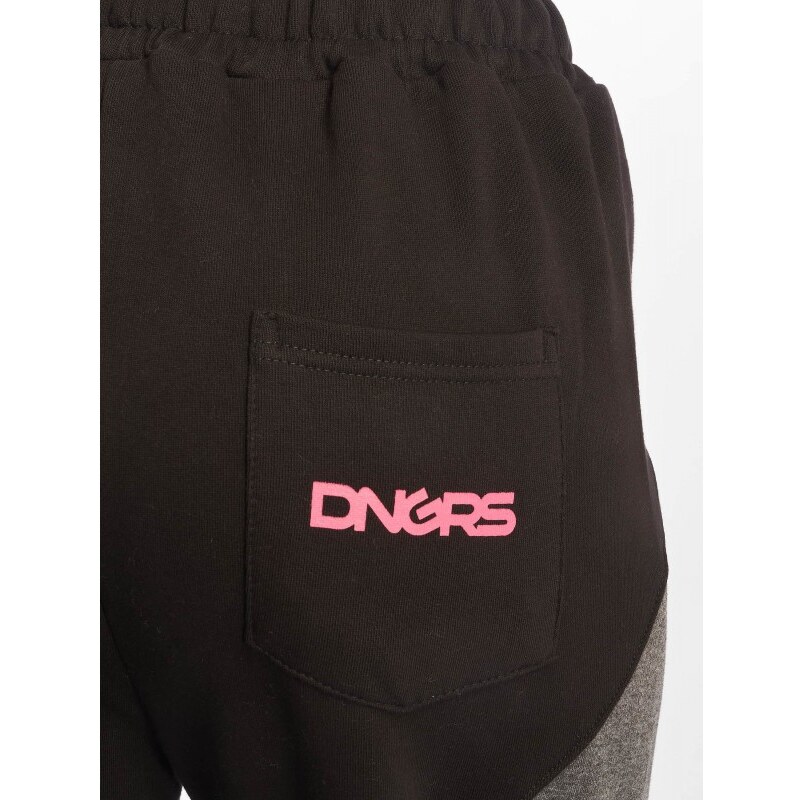 Dangerous DNGRS Skull Sweatpants Black/Pink tepláky dámské