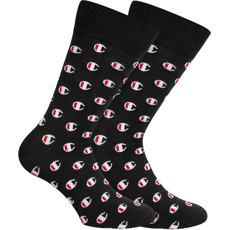 Ponožky CHAMPION CREW SOCKS ALLOVER C FASHION 2kusy, černé