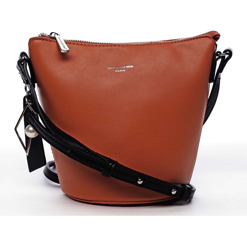 Dámská crossbody kabelka lososově oranžová - David Jones Misahy 113620801