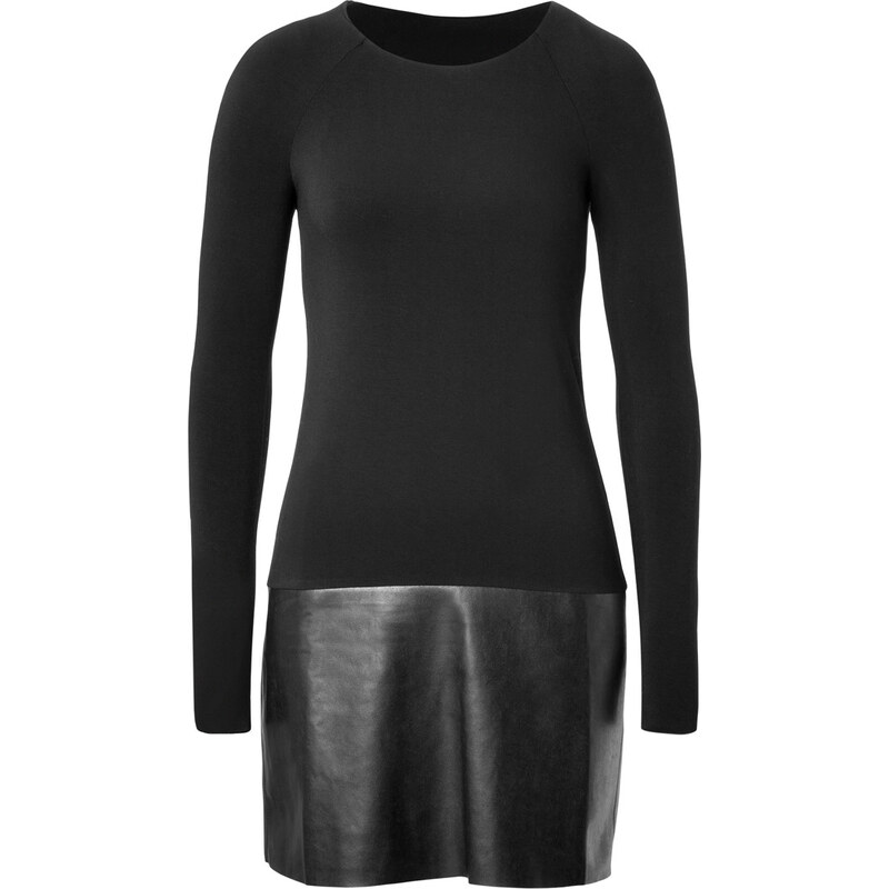 Bailey 44 Dress with Faux Leather Skirt
