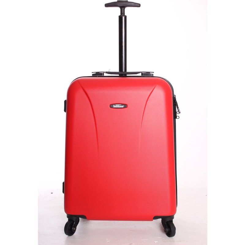 Cestovní kufr BONTOUR (55x40x20 cm s kolečky) - červený - GLAMI.cz