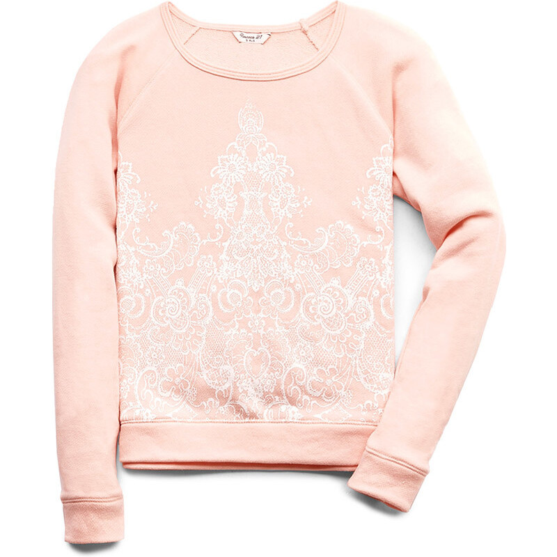 FOREVER21 girls Fancy Lace Print Sweatshirt (Kids)