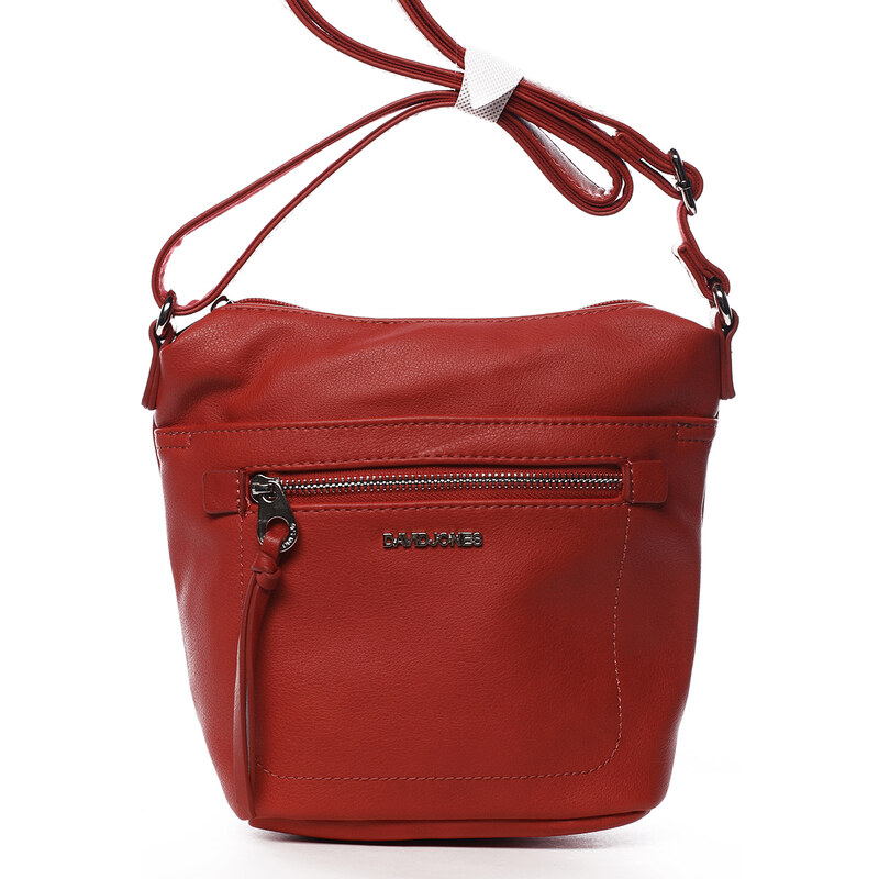 David Jones Dámská praktická crossbody kabelka přes rameno Emma, červená