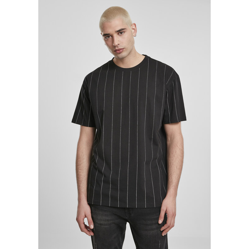 Urban Classics Oversized Pinstripe Tee černé