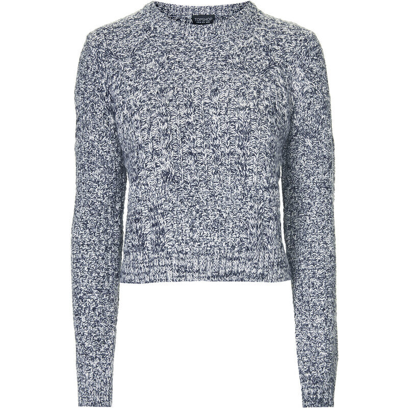 Topshop Shrunken Cable Sweater