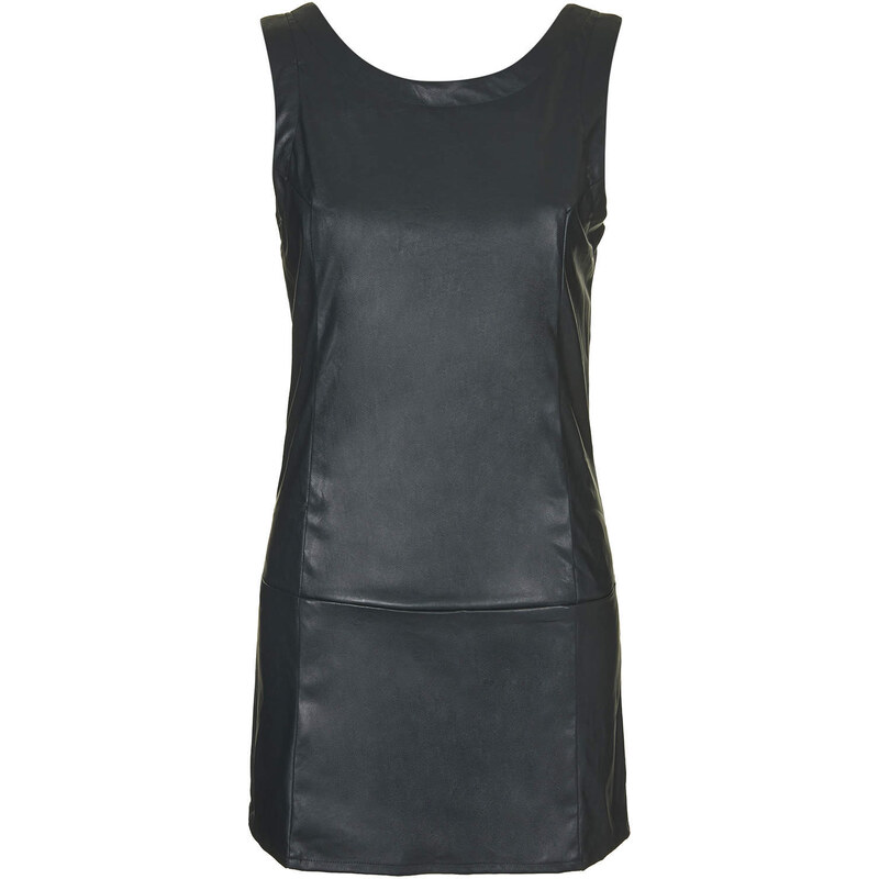 Topshop **Faux Leather Shift Dress by Goldie