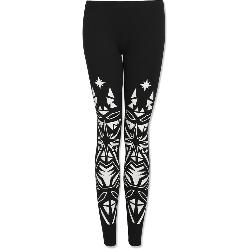 Tally Weijl Monochrome "Stained Glass" Print Leggings