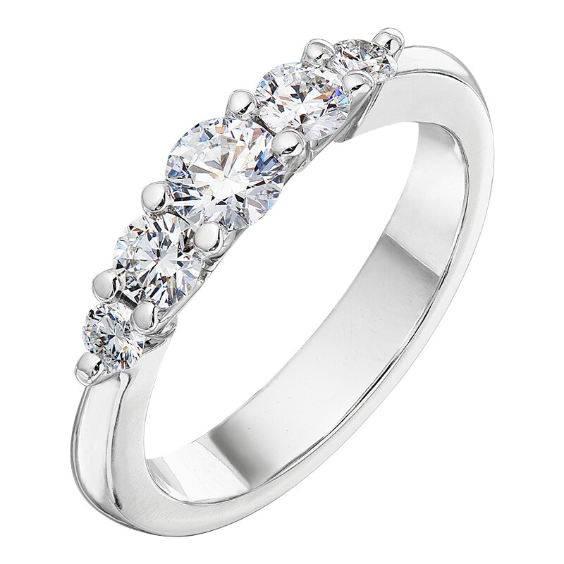 Tiami Prsten z bílého zlata s diamanty Pure Line 5