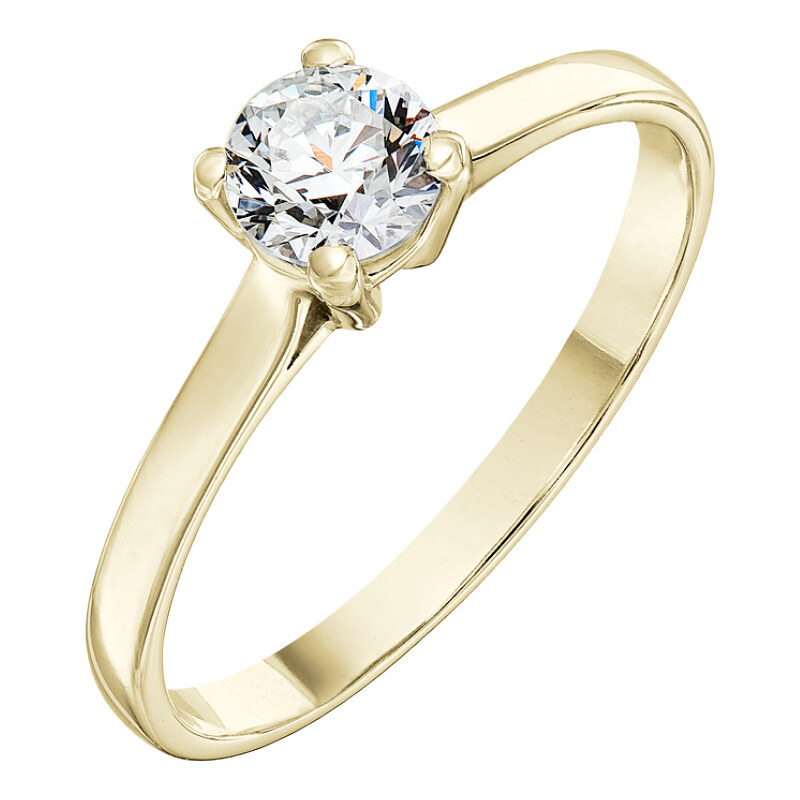Tiami Prsten ze žlutého zlata s diamantem Grace (0,20 ct)