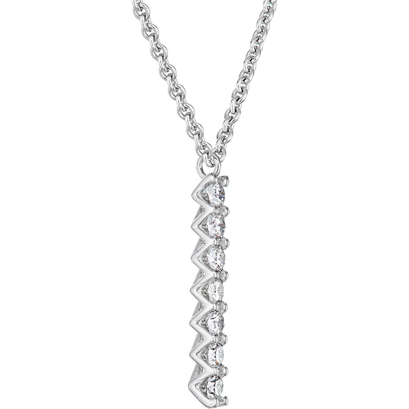 Tiami Řetízek s přívěskem z bílého zlata s diamanty Pure Line 7