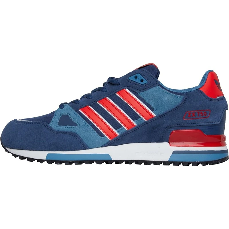 Collegiate Navy Poppy Adidas Trainers Mens Zx 750 Adidas Originals