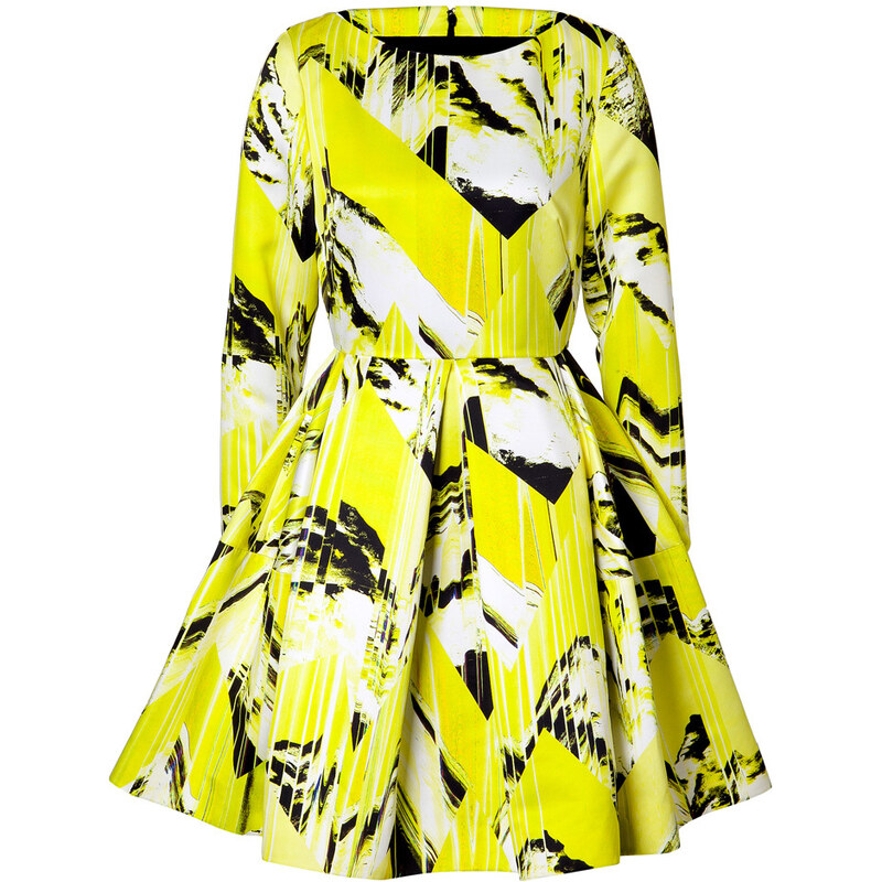 Kenzo Mountain Print Fit and Flare Dress