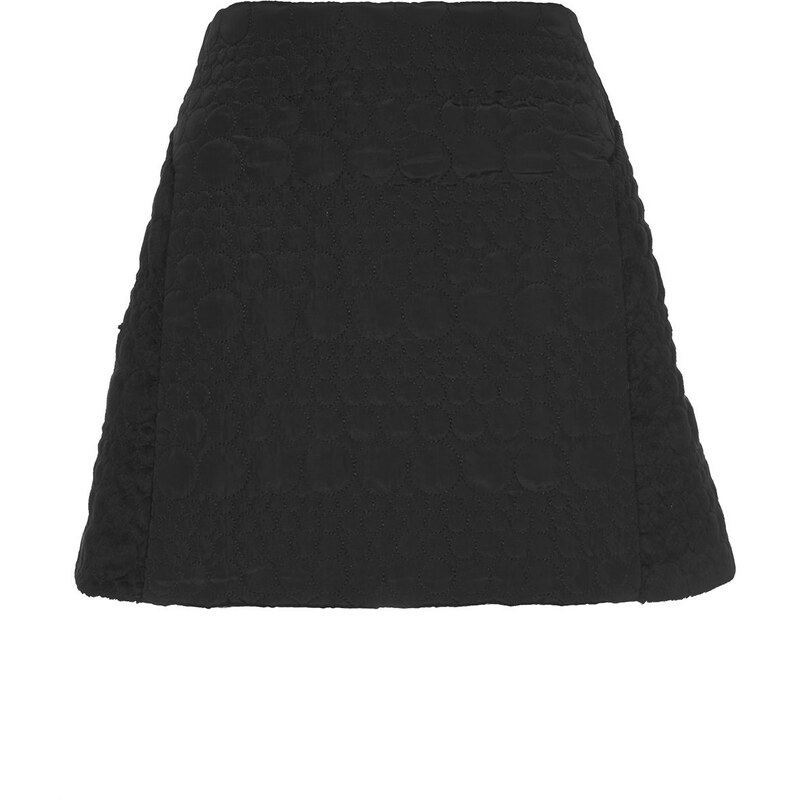 Topshop Contrast Quilted A-line Skirt