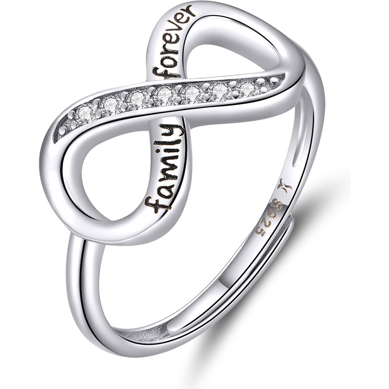 Royal Fashion nastavitelný prsten Nekonečno Family forever SCR579