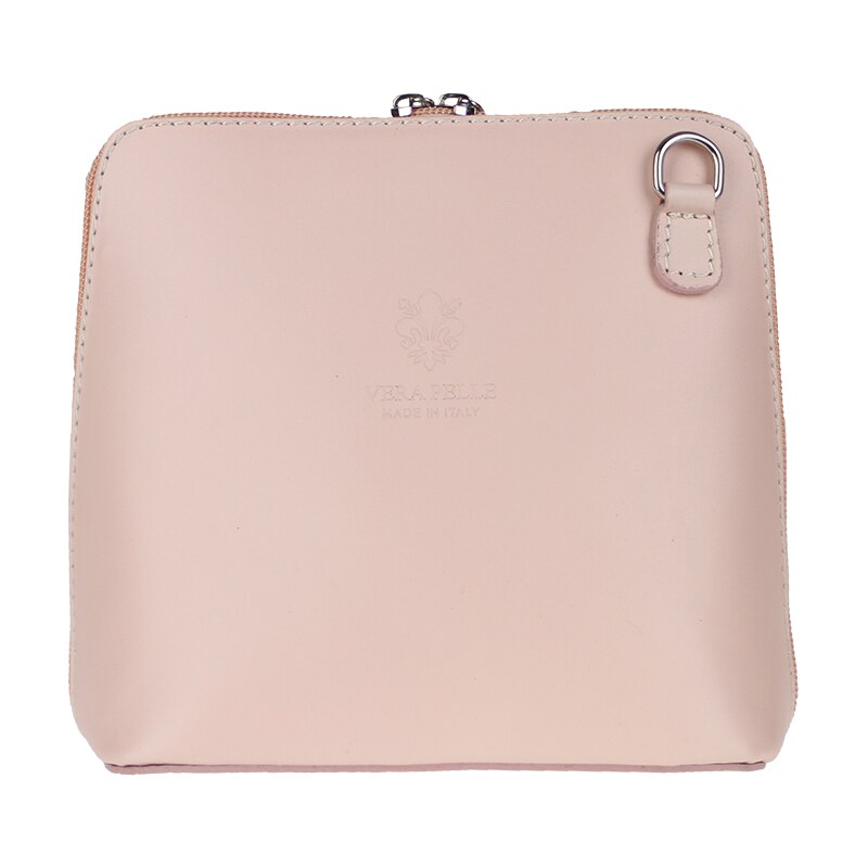 NovaKabelka.cz Kožená kabelka crossbody Grana Rosa Vecchia Secondo růžová