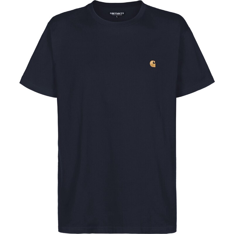 Carhartt WIP Tričko Chase noční modrá / oranžová