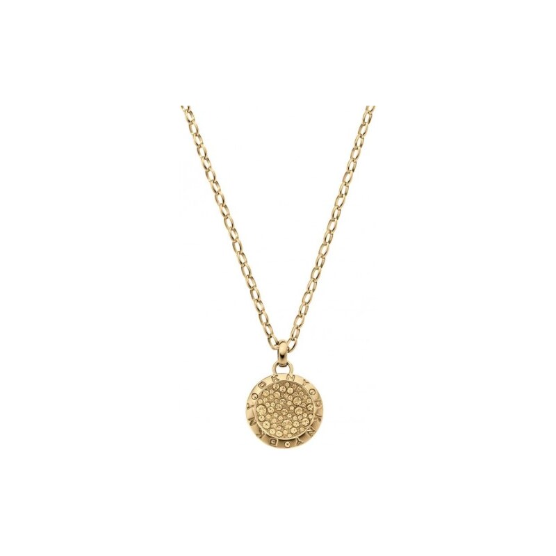DKNY Zlatý náhrdelník s přívěskem s krystaly NJ2022040