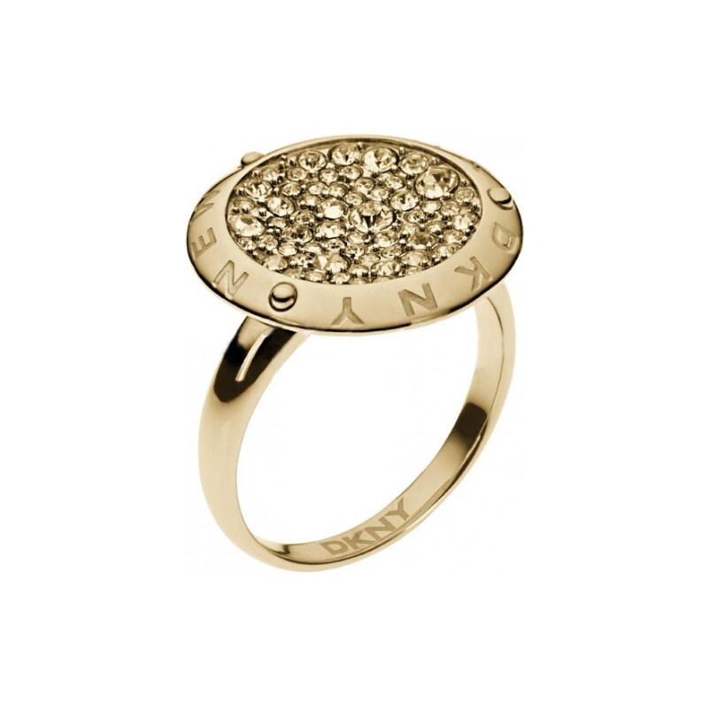 DKNY Elegantní zlatý prsten NJ2040040 53 mm