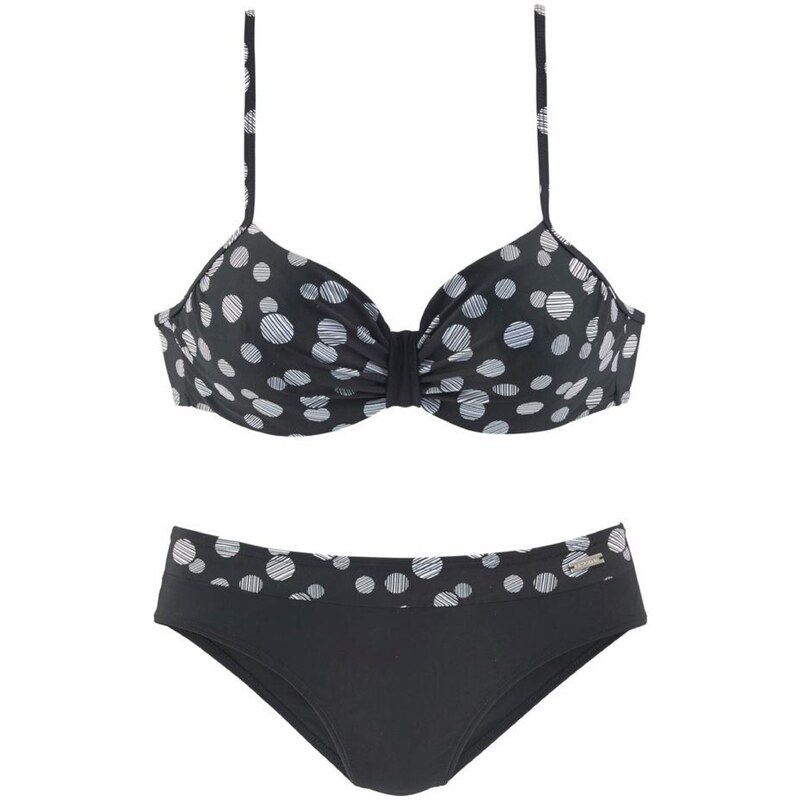 LASCANA Bikiny Wire Glue černá / bílá 98138830