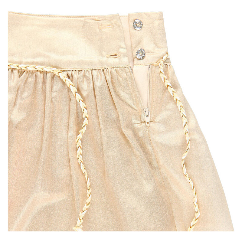 Boboli Dívčí elegantní sukně Zlatá Fantazie organza