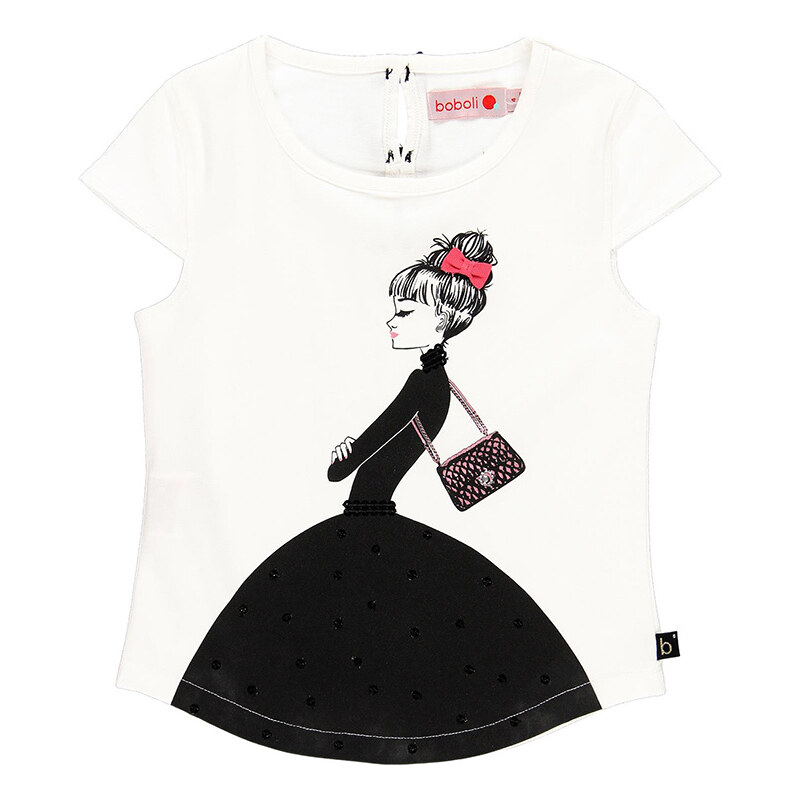 Boboli Dívčí elegantní tričko Dáma v černém