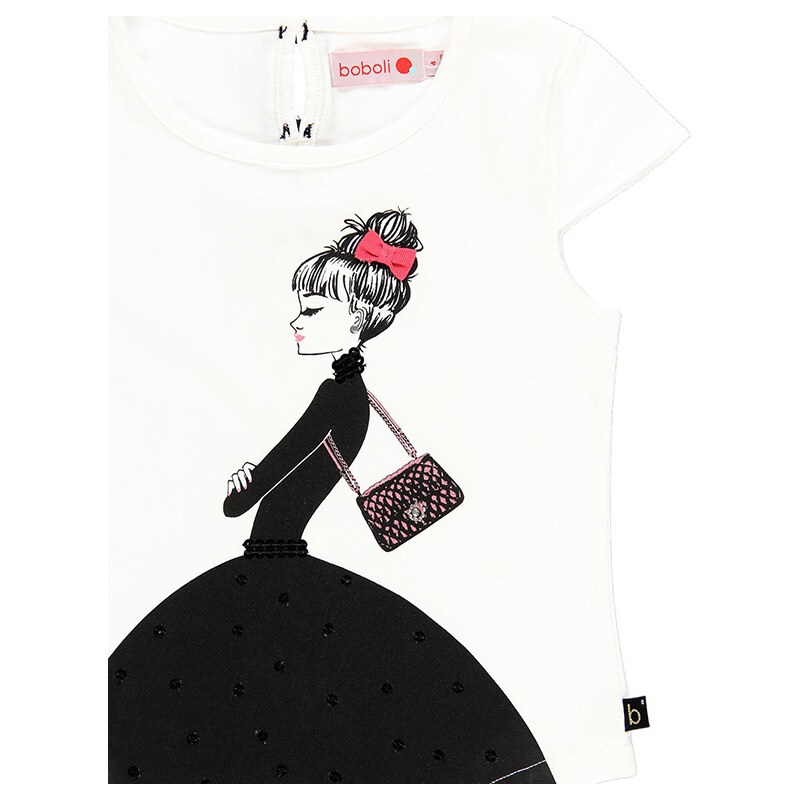 Boboli Dívčí elegantní tričko Dáma v černém