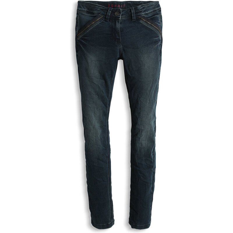 Esprit Strečové džíny s prošitými efekty