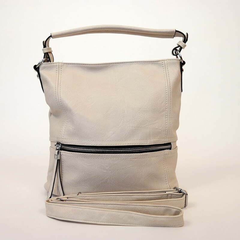 Středně velká béžová kabelka na rameno i crossbody ROMINA & CO D167/20