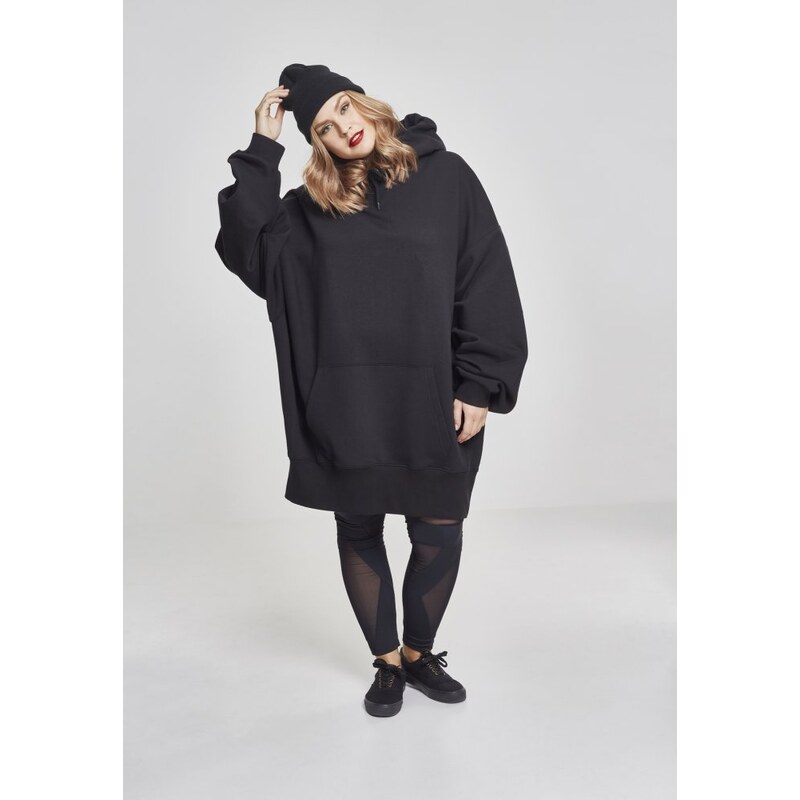 Mikina Urban Classics Ladies Long Oversize Hoody - black