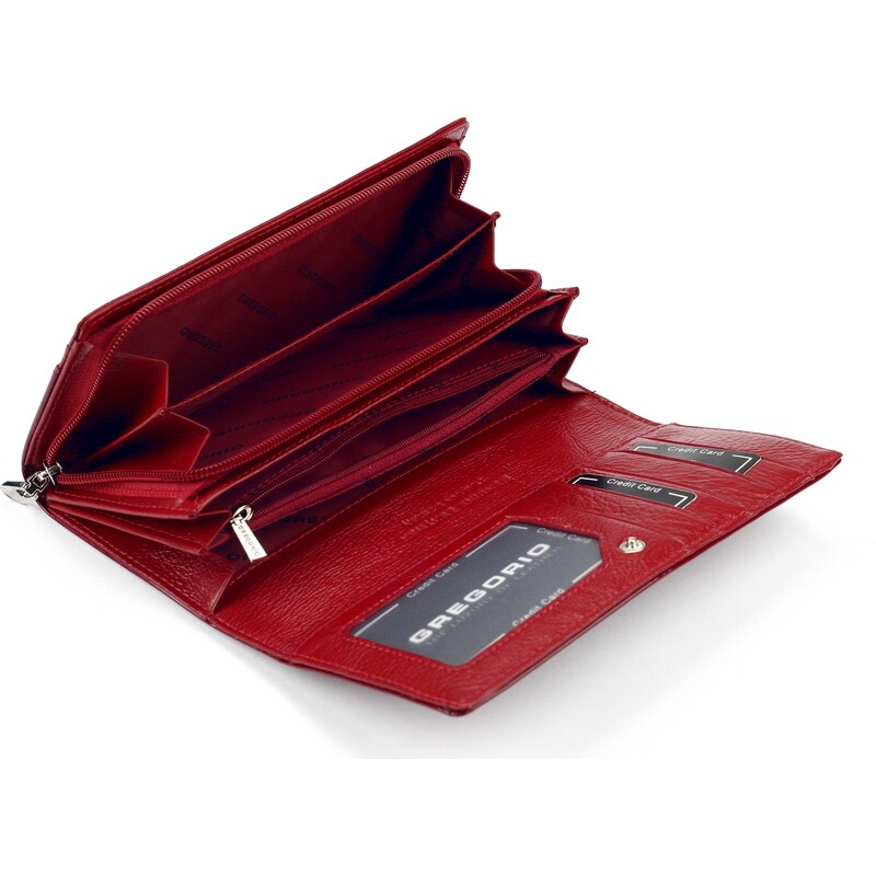 Dámská kožená peněženka Gregorio PT-106 červená