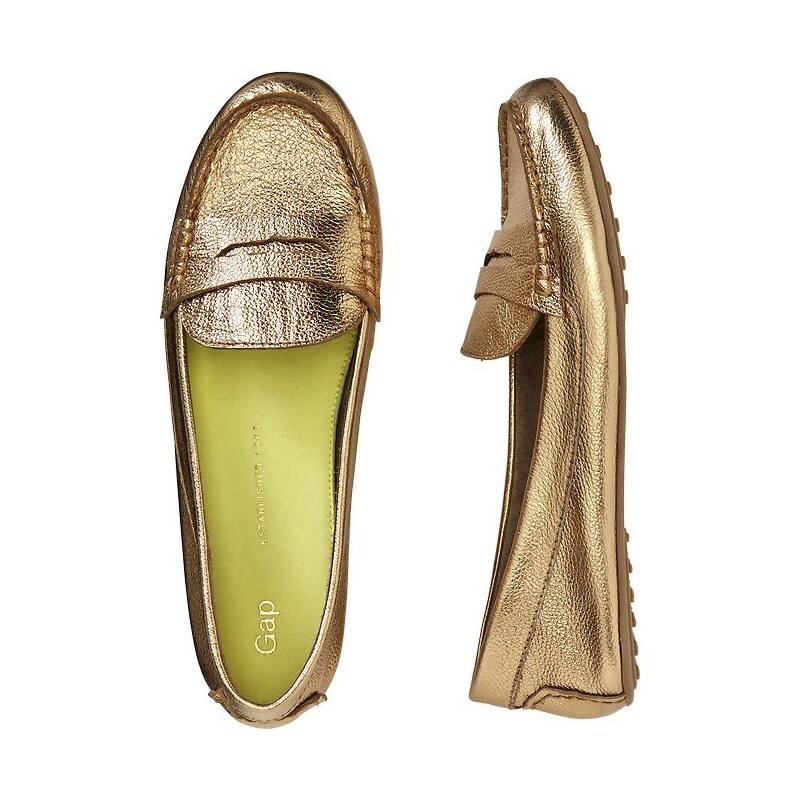 Gap Leather Loafers - Gold