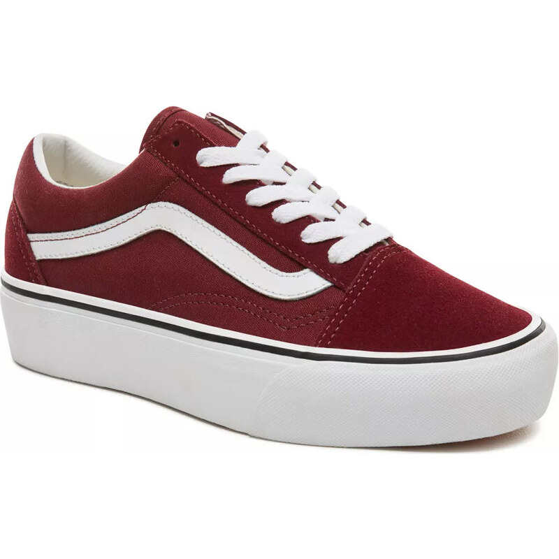 Vans vínové tenisky na platformě Old Skool Platform - 41 - GLAMI.cz